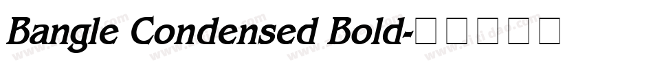 Bangle Condensed Bold字体转换